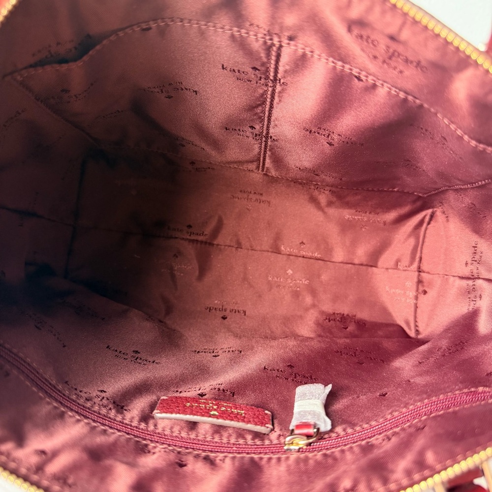 Kate Spade New York Monica pebbled leather‎ Deep Red Satchel Bag - Picture 13 of 14
